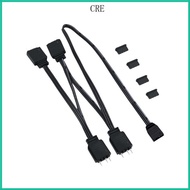 CRE Flexible ARGB Splitter Cord ARGB Splitter Extension Cable 5V 3Pin ARGB 1 Female to 4 Male Adapte
