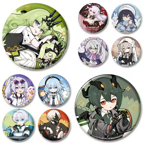 Game Honkai Impact 3 Badge Kiana Kaslana Raiden Mei Rita Rossweisse Brooches Cosplay Cute Enamel Pin