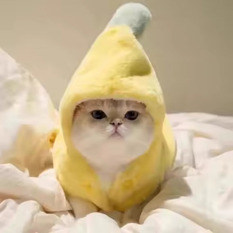 Banana Pet Costume Autumn Winter Warm Pullover Hoodie for Puppy Cat Teddy Bear Style Photoshoot Cost