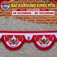 8m FAN BACKGRUND FLAG 10 WAVES