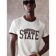 Arizona State University Varsity Collegiate Retro Ringer T-Shirt Academic Sports Fan Classic Campus