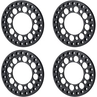 RCLIONS 4pcs Aluminium 1.9inch RC Beadlock Wheel Rim Cincin Pengganti untuk Kereta RC Crawler 1:10 d