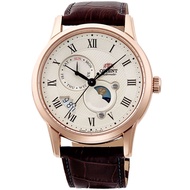 Best Offer Orient Sun and Moon RA-AK0007S10B RA-AK0007S Leather Strap Analog Mechanical Watch