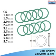 CS1.0mm*OD3-40mm O-ring, green O-ring, FKM fluorine rubber sealing ring, high-temperature resistant 