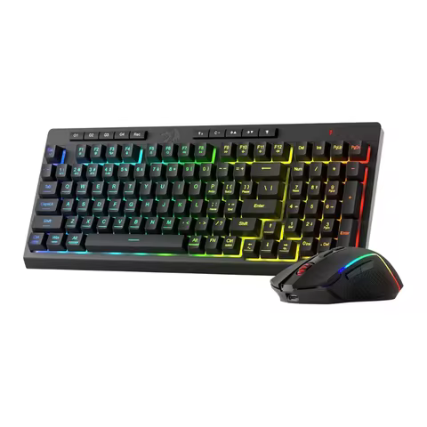 Redragon S142 Wireless Gaming Keyboard & Mouse Combo, 98 Keys K515 PRO Wireless RGB Membrane Keyboar