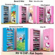 Closed Shoe Rack with Zipper / Plastic Shoe Cabinet Multi-Purpose Anti-Dust Storage Rack Size 60×30×