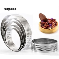TOPABCS Cake Mold DIY Perforated Stainless Steel Circle Mould