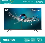Hisense ทีวี 40 นิ้ว LED Full HD 1080P TV /DVB-T2 /AV Inv/HDMI /USB 2.0 /Slim ดิจิตอลทีวี (รุ่น 40E3