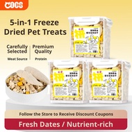 5-in-1 Premium Pet Freeze Dried Mix 500g Bucket Chicken Duck Egg Yolk High Protein Healthy Treats fo