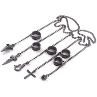 Rantai Tangan HXH Kurapika, Aksesori Cosplay Kurapika, Gelang Rantai Tangan Anime dengan Cincin - Ha