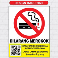 No Smoking Sign / Dilarang Merokok Papan Tanda Amaran Government KKM Standard/Kad Board