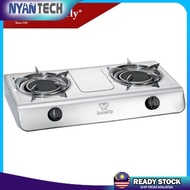Butterfly BGC-881 Infrared Double Burner Gas Stove Stainless Steel Body / Dapur Gas Infrared Murah