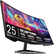 Sceptre Curved 24.5-inch Gaming Monitor up to 240Hz 1080p R1500 1ms DisplayPort x2 HDMI x2 Blue Ligh