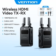 Vention Wireless HDMI Video 200M/657(ft) 5.8GHz WiFi Transmitter Receivers for TV Box Projector Moni