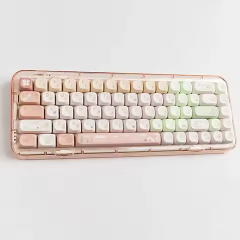 141 Key Forest Cabin Key Cap MOA Profile Thermal Sublimation Wooting60he Custom Mechanical Keyboard 