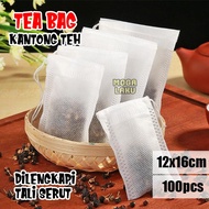 Kantong Teh kantong rempah Tea bag 12x16 cm