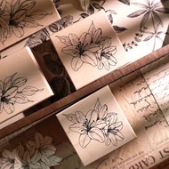 輕復古風 手賬印章 紅橡膠 全楓木