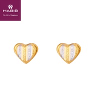 HABIB Arvid White and Yellow Gold Earring, 916 Gold