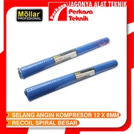 Large Spiral Recoil Compressor Air Hose 12mm x 8mm MOLLAR PU Hose