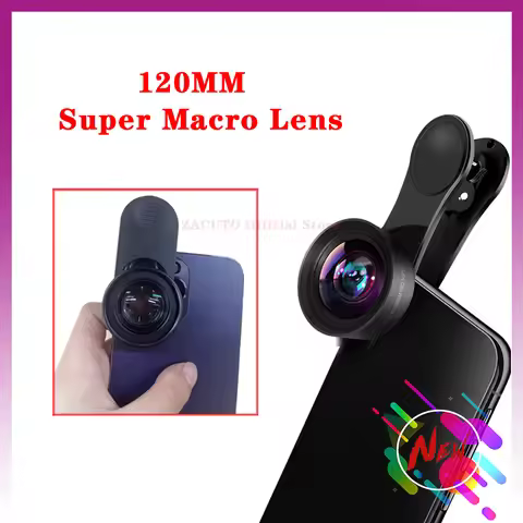 MARTVSEN 120MM Super Macro Lens Professional 5K HD 10x Super Macro with Universal Phone Clip Camera 
