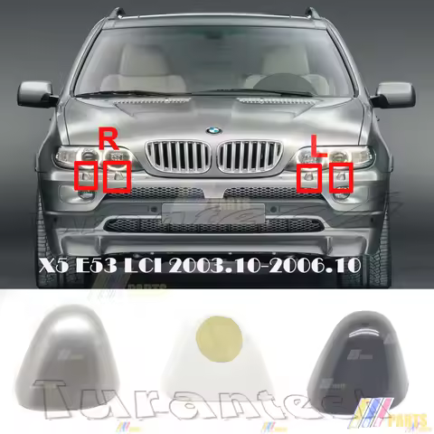 Fit 04-06 BMW X5 E53 LCI 3.0d 3.0i 4.4i 4.6is 4.8is SAV Front Headlight Washer COVER