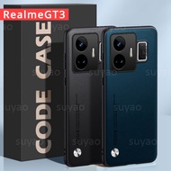For Realme GT5 GT 6 6T Neo6 SE GT6T GT3 GT Neo5 Neo5SE 2024 Phone Case Plain Skin Leather RealmeGT6 