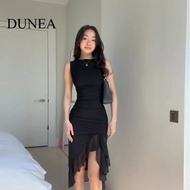 DUNEA  Women's Sleeveless Backless Party Dress