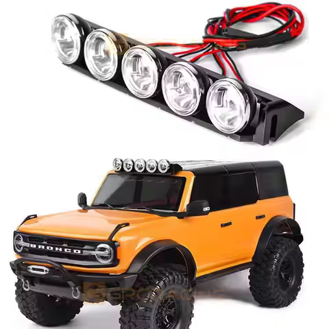GRC RC Car Roof Spotlight for TRAX TRX4 Bronco K5 Axial Scx10III Off-Road Rally Spotlight Accessorie