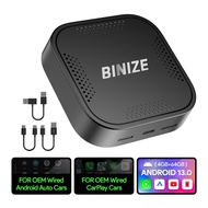 BINIZE Carplay Ai Box Android 13 Android Auto Ai Box 2.0 Wireless Carplay/Android Auto with Video AP