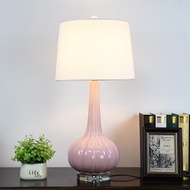 American Simple Modern Ceramic Living Room Table Lamp Bedroom Bedside Lamp Study Hotel Model Room Decorative Lamps
