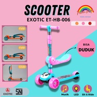 Scooter Kids Scooter EXOTIC Scooter ET-HB-006 Music Light Scooter Folding Sitting Otoped Kids