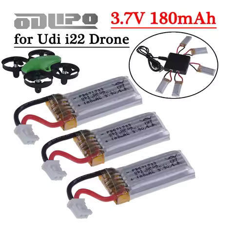 3.7V For Udi i22 Drones Battery 1S 180mAh 3.7V Lipo Battery For Potensic A20 Mini Drone RC Quadcopte