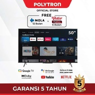 LED TV POLYTRON PLD-50UG5959 SMART ANDROID DIGITAL 4K UHD 50 INCH - BERGARANSI RESMI