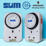Sum 24hrs Analog 13a Plug In Timer With Sirim Model : 0024