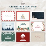 Merry Christmas Greeting Card+Envelope/Christmas Greeting Card New Year Xmas New Year Envelope Custom Logo For Hampers Gift