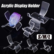 3 Sizes Small Collectibles Pedestal Holder - Mini Acrylic Easel Display Stands - Desk Organizers Pho