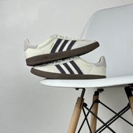 Adidas Originals Gazelle Indoor Low cut Skate Shoes Casual Outdoor Sneakers For Men Women Beige/Blue