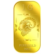 Puregold 1g Golden Goat Gold Bar | 999.9 Pure Gold