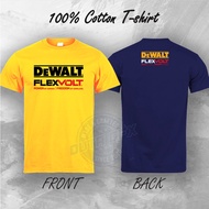 Dewalt Flexvolt Power Tools 100% Cotton Tshirt Tee (Ready Stock) Baju Tukang