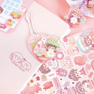 Little Mochi Goo Card Sticker Handbook Goo Card Flash Film Sticker Sticker Cute Girl Goo Card diy Go