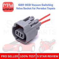 2PIN 1PCS 6189-0031 Vacuum Switching Valve Socket for Perodua Viva Myvi Alza Axia Bezza Toyota Vios 