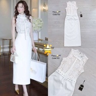 Rattana🌟PT ชุดเซต เรียบหรูดูแพง เนื้อผ้าดีมาก เสื้อแต่งโบสามารถถอดออกได้ ชุดมีซับในอย่างดี มาคู่กับก