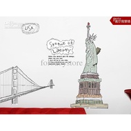 METH AY807 LIBERTY STATUE WALLSTICKER WALL STICKER 60X90 WALLSTICKER CHILDREN'S WALL STICKER ROOM DE