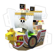 One Piece Anime Paper Model Thousand Sunny Cube Ship