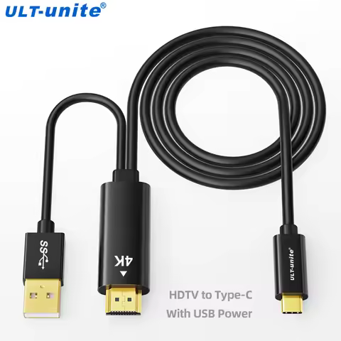 HDMI to USB C Cable Uni-directional 4K60Hz HDMI-Compatible to Type-C Cord Converter for Xreal Nreal 