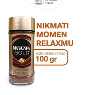 HITAM &gt;D2289) Nescafe GOLD Instant Coffee Black Coffee Jar 100gr