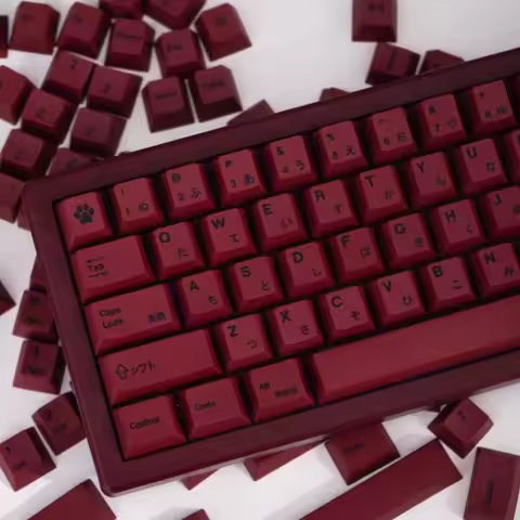 140 key GMK Minimalist Red keycap PBT Dye Sub Cherry Profile Customized Japanese KeyCaps For MX Swit