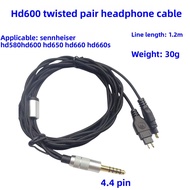 1.2m 4.4mm Balanced Cable for Sennheiser HD580 HD600 HD650 HD660S, Upgrade Audio Wire with Dual 3-Pi