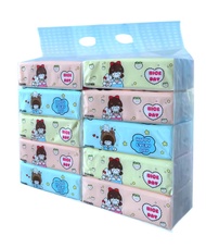 (2แพ็ค10 ห่อ) กระดาษทิชชู่ กระดาษป๊อปอัพ ไม่เป็นขุย หนา 2 ชั้น รุ่น:T11