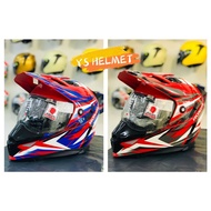 100%ORIGINAL KYT PRODUCT KYT MOTOCROSS FULL FACE HELMET | KYT ENDURO TRICO &amp; RED